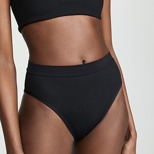 L* Space Ribbed Bitsy Cut Frenchi Bikini Bottom XS Cute Vacation Swim Sexy